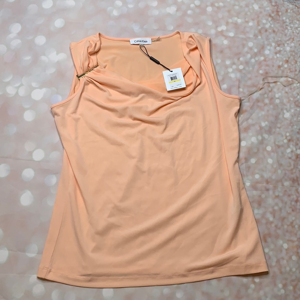 New w/ tags: light coral/peach Calvin Klein shirt